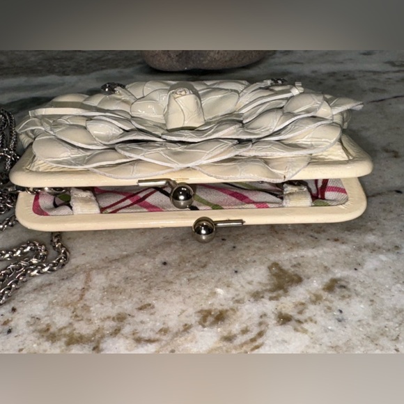 Brighton Creme Rosalie 3D Flower MINI Clutch Shoulder Bag - Picture 10 of 13